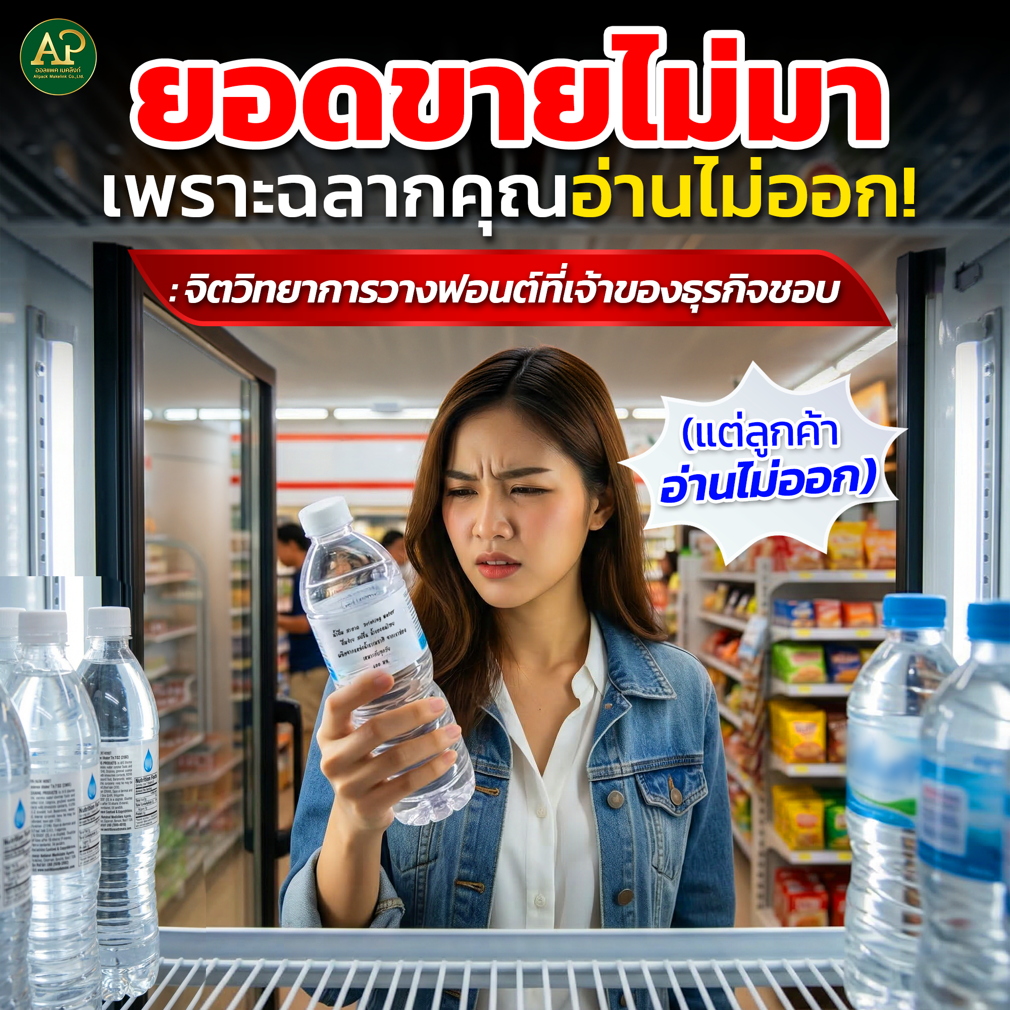 ยอดขายไม่มา เพราะฉลากคุณอ่านไม่ออก! จิตวิทยาการวางฟอนต์ที่เจ้าของธุรกิจชอบ (แต่ลูกค้าอ่านไม่ออก)